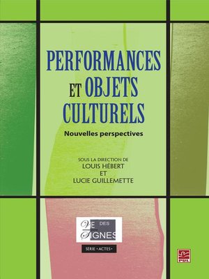 cover image of Performances et objets culturels